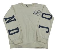 Smetanová mikina s nápisem 