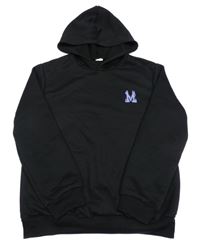 Černá mikina s písmenem a kapucí shein