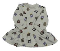 Smetanové teplákové šaty s Minnie a kamarády H&M
