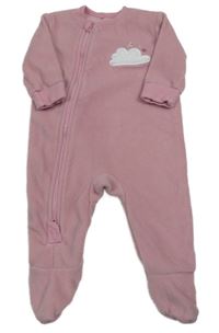 Růžový fleecový overal dunnes