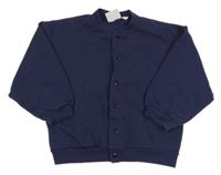 Tmavomodrá propínací mikina 