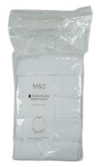 Nové - 5x bílé body s krátkým rukávem M&S