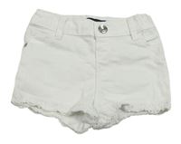 Bílé riflové kraťasy s krajkou Denim Co.
