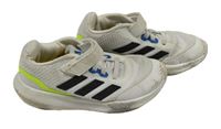 Bílé ultralehké botasky s pruhy Adidas vel. 31