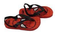 Červeno-černé žabky - Spiderman Marvel vel. 23