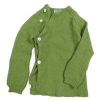 Zelený propínací svetr 