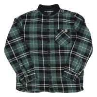 Zeleno-černo-bílá kostkovaná košilová bunda Next