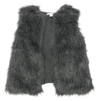 Šedá kožešinovo/pletená vesta Primark
