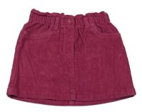 Fuchsiová manšestrová sukně Lily & Dan