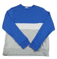 Modro-bílo-šedá mikina H&M