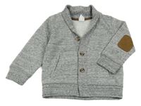 Šedá melírovaná propínací mikina H&M