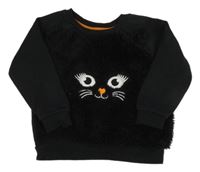 Černá chlupatá mikina s čumákem George