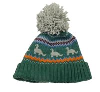 Zeleno-šedo-barevná čepice s diny a bambulí George
