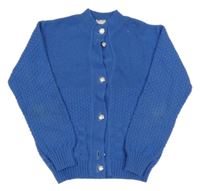 Modrý propínací svetr 