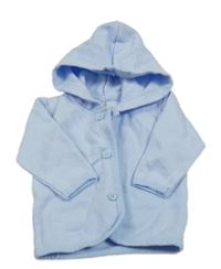 Světlemodrá propínací mikina s kapucí 