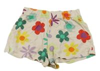 Béžovo-barevné květované kraťasy Next