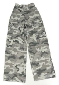 Šedé army cargo kalhoty Shein