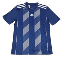 Tmavomodro-bílé vzorované sportovní tričko Adidas