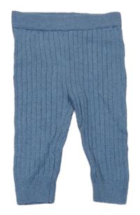 Světlemodré žebrované pletené tepláky Mothercare