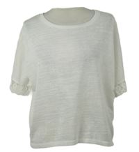 Dámské bílé úpletové tričko s krajkou Atmosphere 