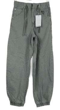 Nové - Dámské šedé jogger kalhoty Bershka 