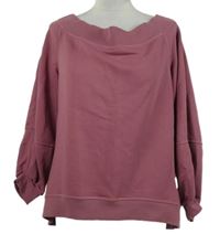 Dámská vínová mikina s lodičkovým výstřihem River Island 