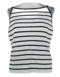 Dámský bílo-černý pruhovaný úpletový top M&S