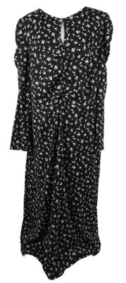 Dámské černé kytičkované strukturované midi šaty Dorothy Perkins