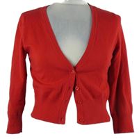 Dámské červené svetrové propínací bolerko TU 