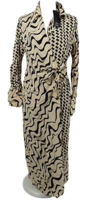 Nové - Dámské béžovo-černé vzorované šaty F&F