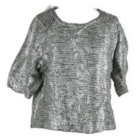 Nové - Dámské stříbrné melírované pletené tričko Next 