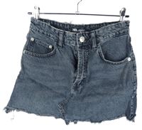 Dámská tmavomodrá riflová roztřepená sukně Zara 