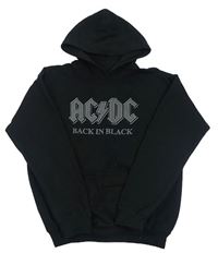 Černá mikina AC/DC s kapucí 