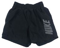 Černé plážové kraťasy s logem Nike