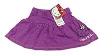 Fialová bavlněná sukně s Hello Kitty Sanrio