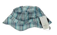 Nové - Modrý kostkovaný klobouk Early Days