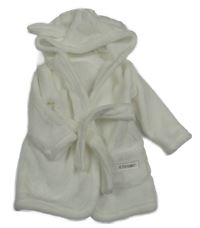 Bílý chlupatý župan