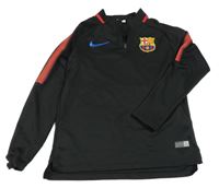 Černá sportovní fotbalová mikina FC Barcelona Nike
