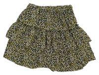 Černá květinová sukně 