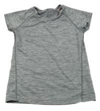 Šedé melírované sportovní tričko 