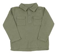 Khaki polo triko s kapsami Nutmeg