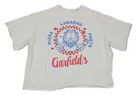 Bílé oversize tričko s Garfieldem H&M