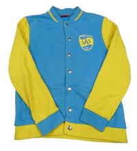 Modro-žlutá baseballová mikina s potiskem