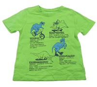 Zelené tričko s dinosaury Nutmeg