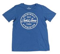 Modré tričko s potiskem Jack & Jones