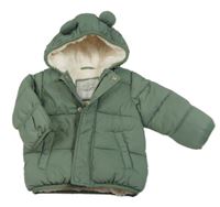 Khaki šusťáková zimní bunda s kapucí George