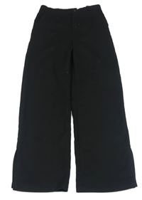 Černé chino straight high waist kalhoty H&M