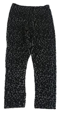 Černo-stříbrné vzorované legíny Tu