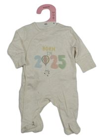 Nové - smetanový melírovaný overal s nápisem Primark