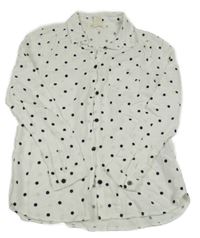 Bílá puntíkatá halenka H&M